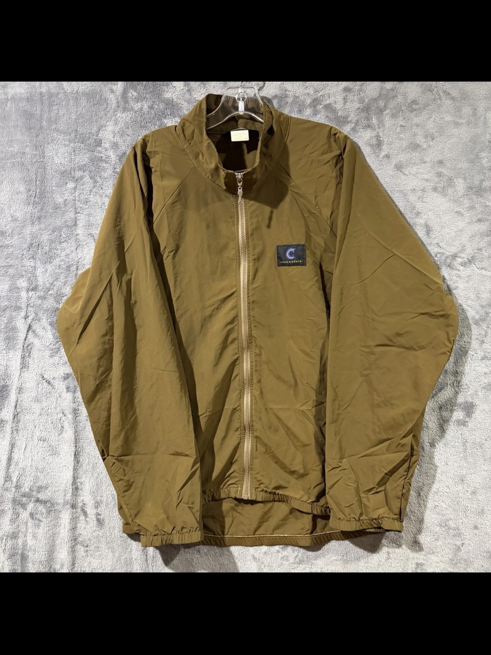 Cannondale Vintage Cycling Windbreaker Jacket Olive/Brown USA Made Men’s Medium
